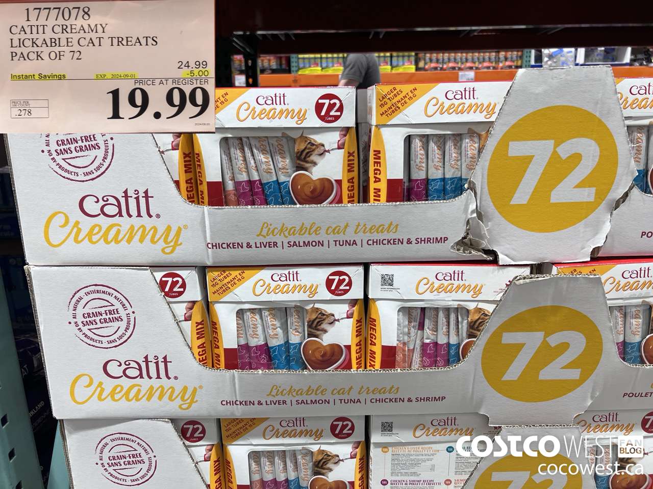 1777078 CATIT CREAMY LICKABLE CAT TREATS PACK OF 72 ($5.00 INSTANT SAVINGS EXPIRES ON 2024-09-01) $19.99