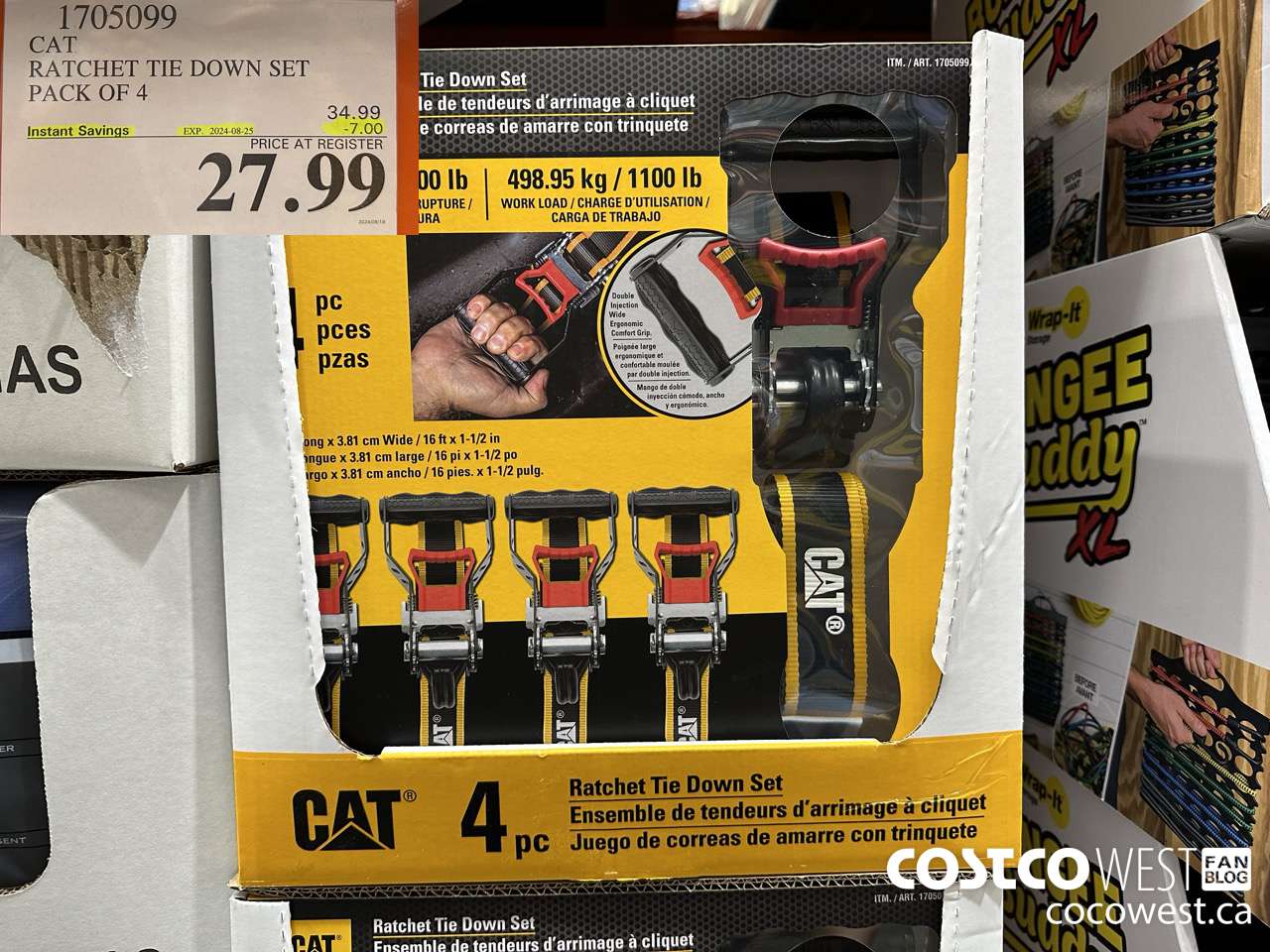 1705099 CAT RATCHET TIE DOWN SET PACK OF 4 ($7.00 INSTANT SAVINGS EXPIRES ON 2024-08-25) $27.99