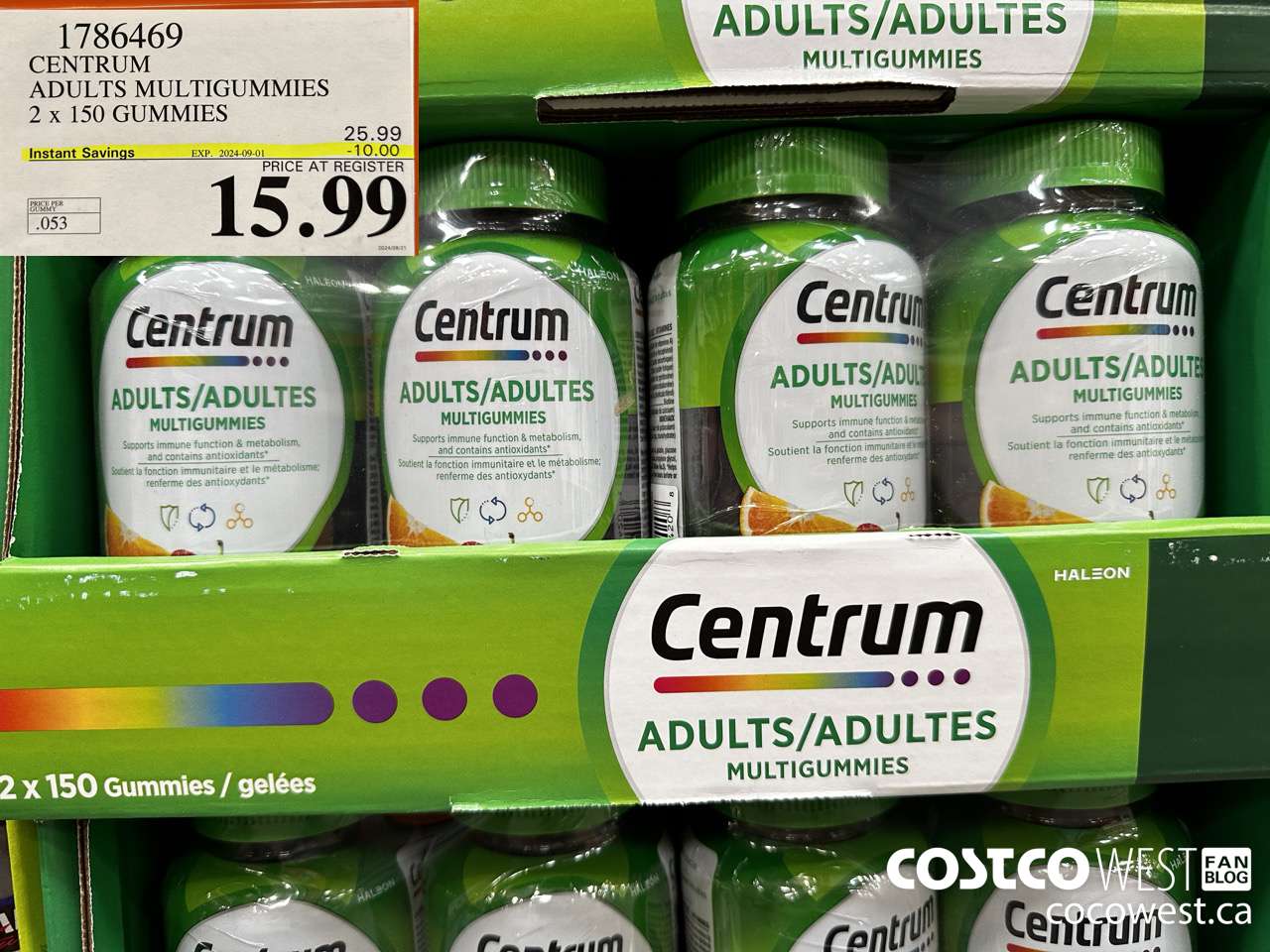 1786469 CENTRUM ADULTS MULTIGUMMIES 2 X 150 GUMMIES ($10.00 INSTANT SAVINGS EXPIRES ON 2024-09-01) $15.99
