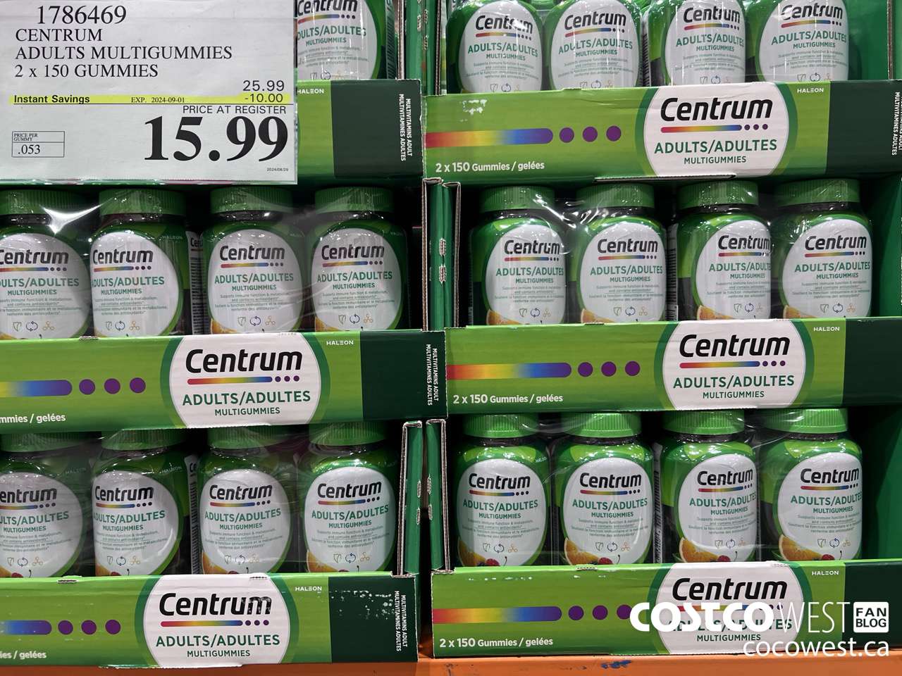 1786469 CENTRUM ADULTS MULTIGUMMIES 2 X 150 GUMMIES ($10.00 INSTANT SAVINGS EXPIRES ON 2024-09-01) $15.99