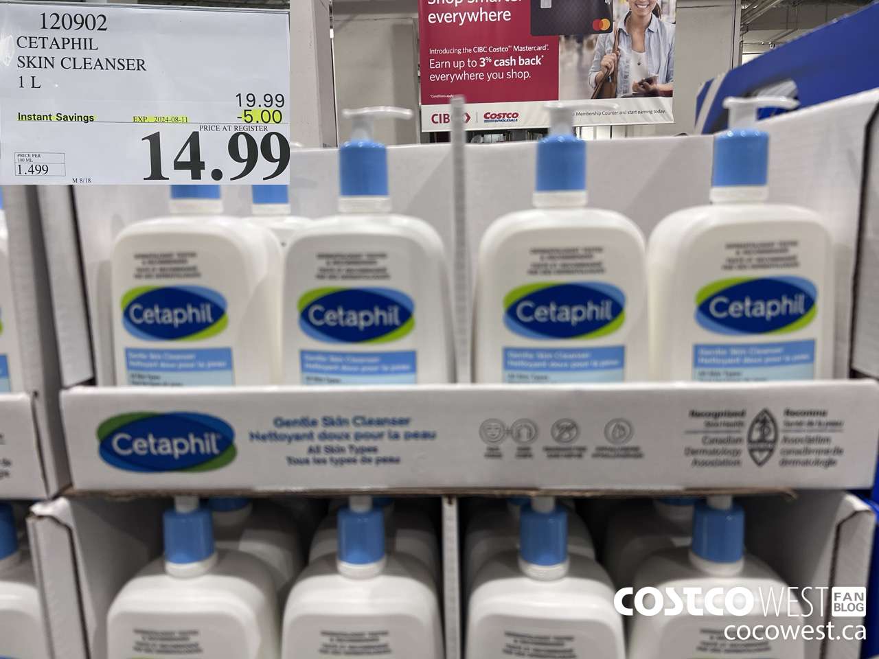 120902 CETAPHIL SKIN CLEANSER 1L ($5.00 INSTANT SAVINGS EXPIRES ON 2024-08-11) $14.99