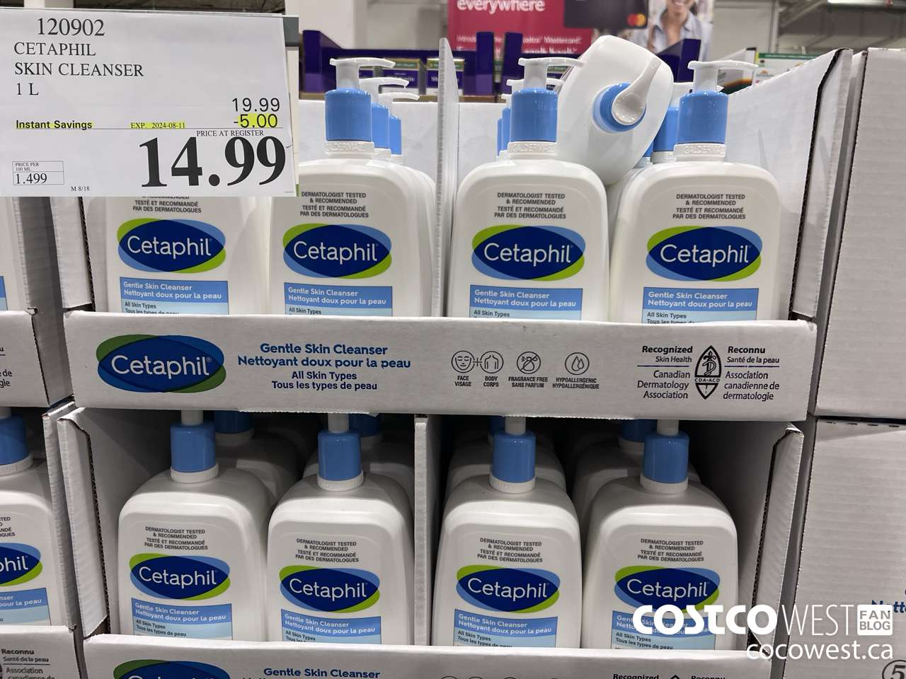 120902 CETAPHIL SKIN CLEANSER 1L ($5.00 INSTANT SAVINGS EXPIRES ON 2024-08-11) $14.99