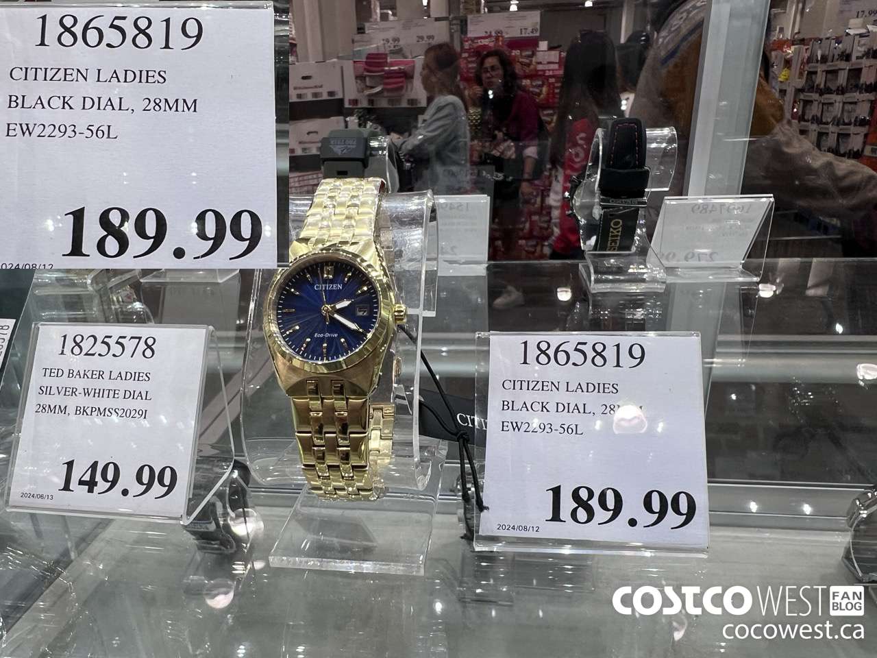 1865819 CITIZEN LADIES BLACK DIAL, 28MM EW2293-56L $189.99