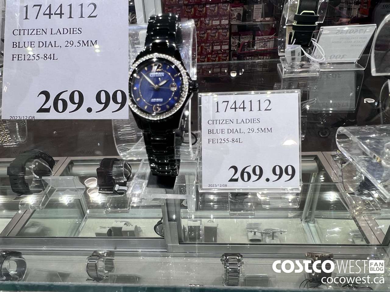 1744112 CITIZEN LADIES BLUE DIAL, 29.5MM FE1255-84L $269.99