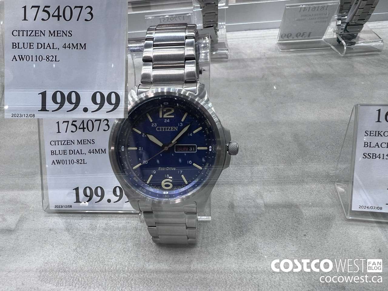 1754073 CITIZEN MENS BLUE DIAL, 44MM AW0110-82L $199.99