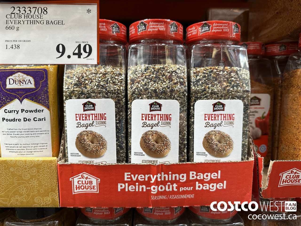 2333708 CLUB HOUSE EVERYTHING BAGEL 660 G $9.49