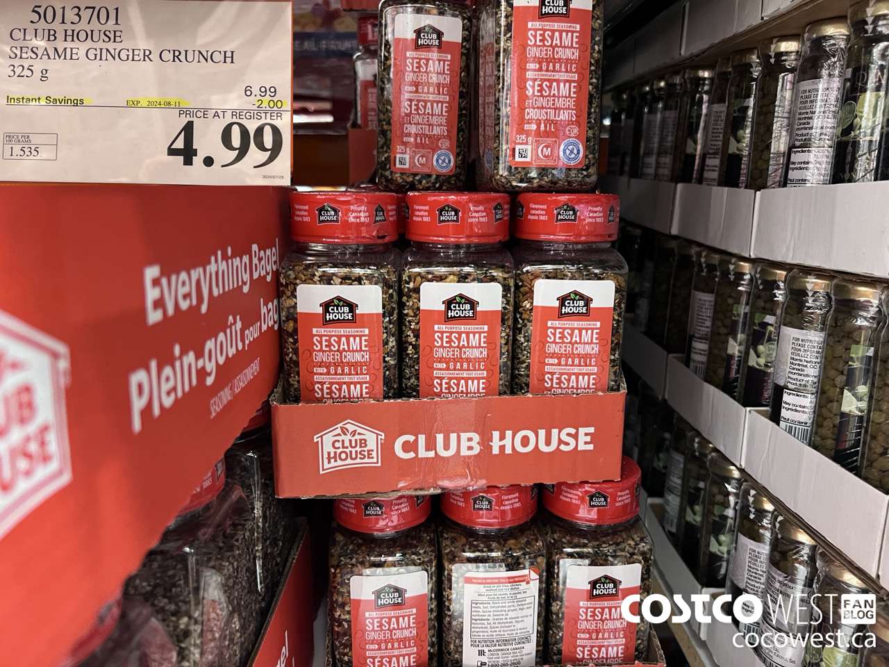 5013701 CLUB HOUSE SESAME GINGER CRUNCH 306 g ($2.00 INSTANT SAVINGS EXPIRES ON 2024-08-11) $4.99