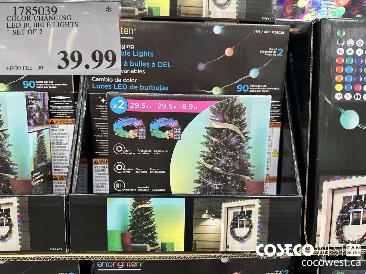 1785039 COLOR CHANGING LED BUBBLE LIGHTS SET OF 2 $39.99