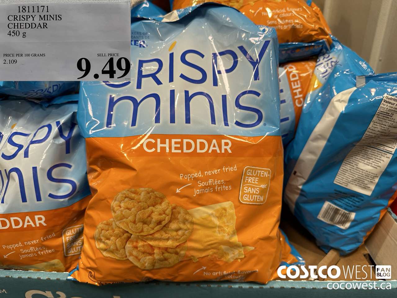 1811171 CRISPY MINIS CHEDDAR 450G $9.49