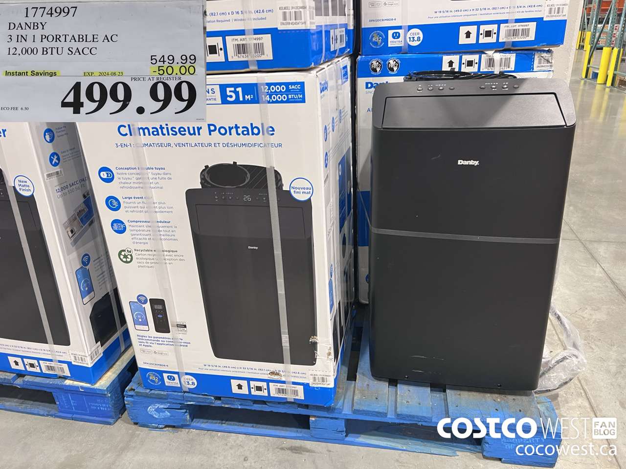 1774997 DANBY 3 IN 1 PORTABLE AC 12,000 BTU SACC ($50.00 INSTANT SAVINGS EXPIRES ON 2024-08-23) $499.99