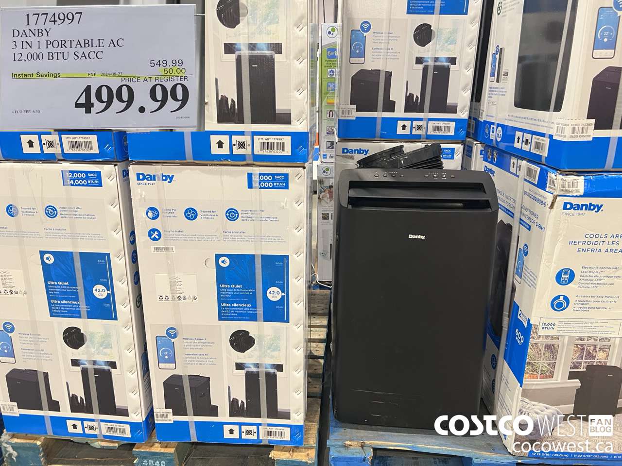 1774997 DANBY 3 IN 1 PORTABLE AC 12,000 BTU SACC ($50.00 INSTANT SAVINGS EXPIRES ON 2024-08-23) $499.99
