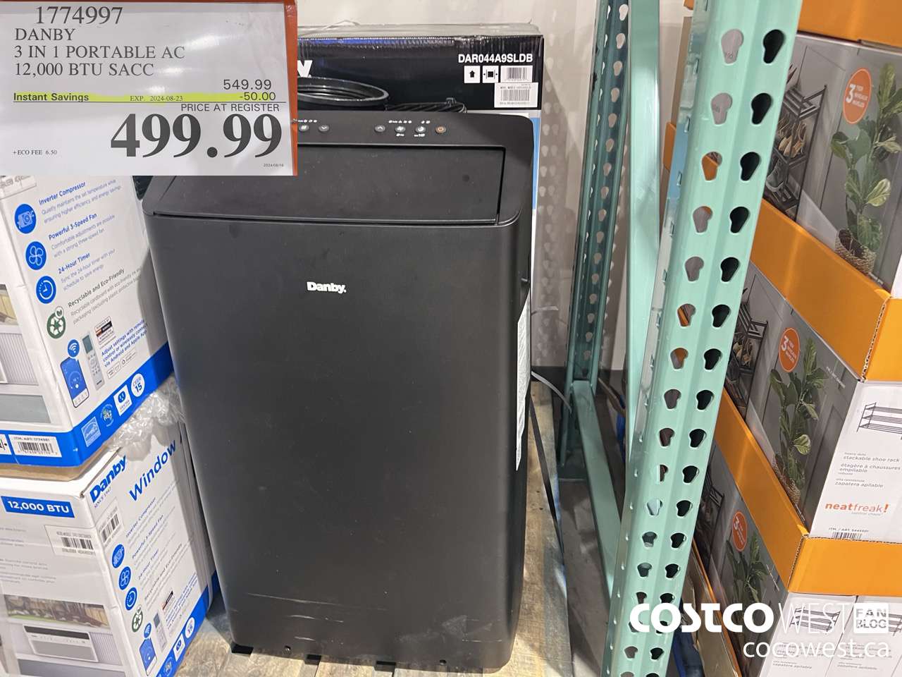 1774997 DANBY 3 IN 1 PORTABLE AC 12,000 BTU SACC ($50.00 INSTANT SAVINGS EXPIRES ON 2024-08-23) $499.99