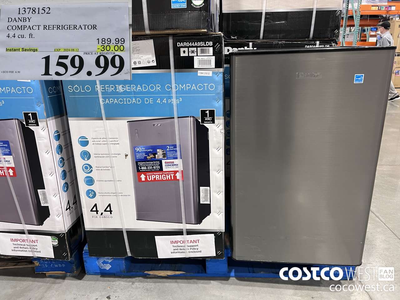 1378152 DANBY COMPACT REFRIGERATOR 4.4 cu. ft. ($30.00 INSTANT SAVINGS EXPIRES ON 2024-08-12) $159.99