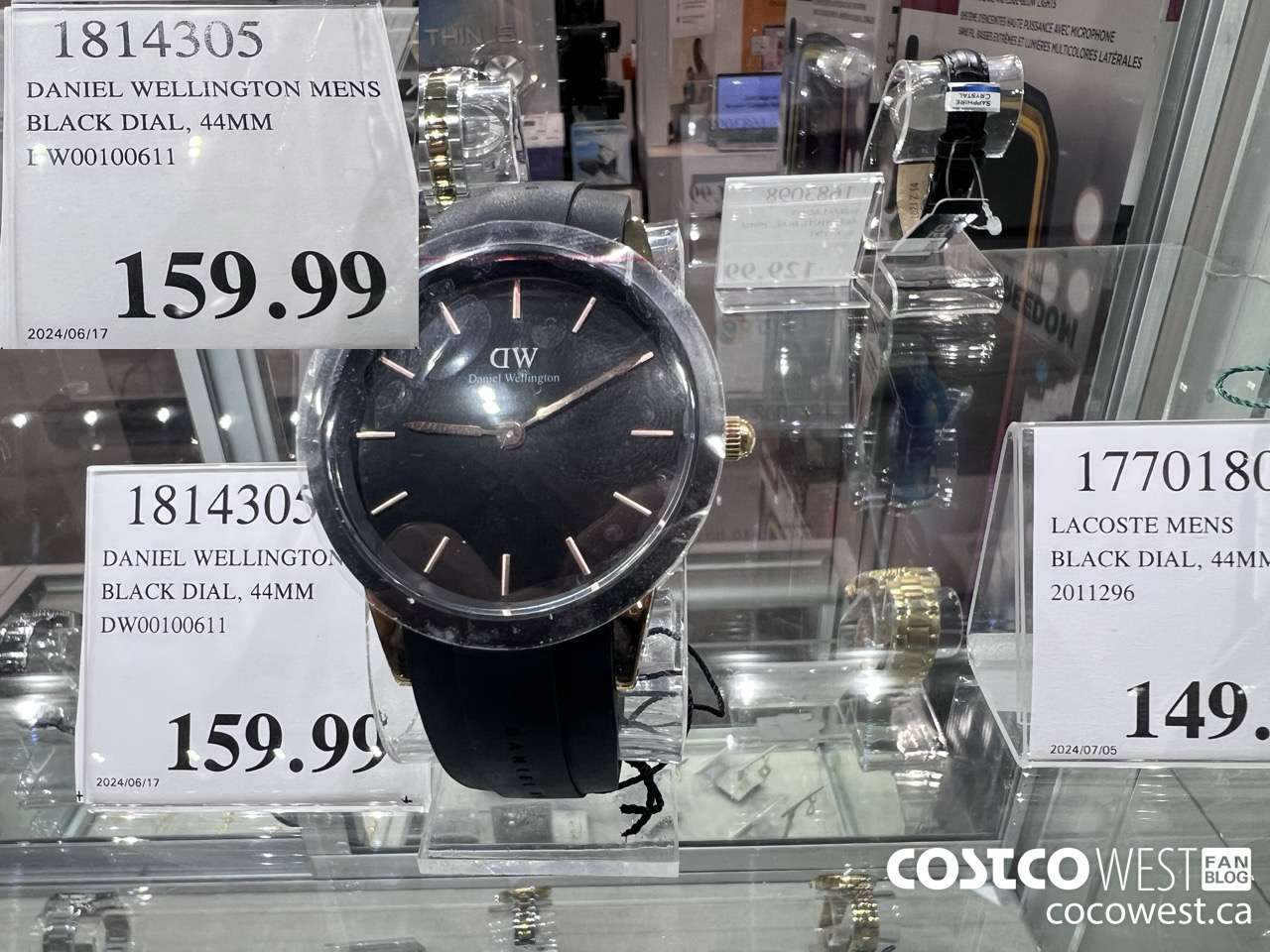 1814305 DANIEL WELLINGTON MENS BLACK DIAL, 44MM DW00100611 $159.99