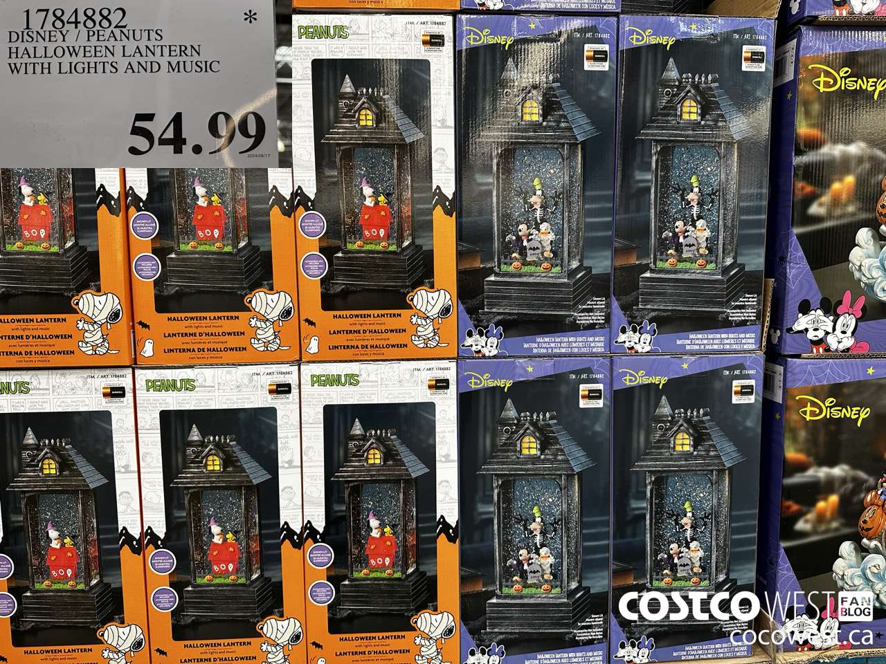 1784882 DISNEY/PEANUTS HALLOWEEN LANTERN WITH LIGHTS AND MUSIC $54.99