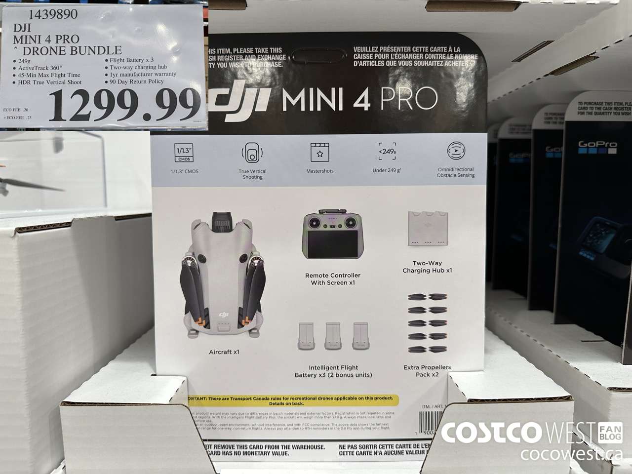 1439890 DJI MINI 4 PRO DRONE BUNDLE $1299.99