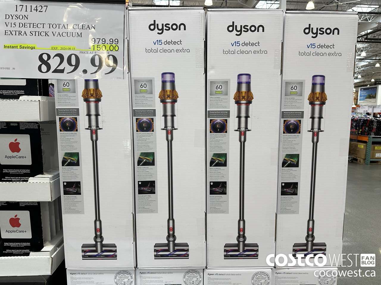 1711427 DYSON V15 DETECT TOTAL CLEAN EXTRA STICK VACUUM ($150.00 INSTANT SAVINGS EXPIRES ON 2024-08-15) $829.99