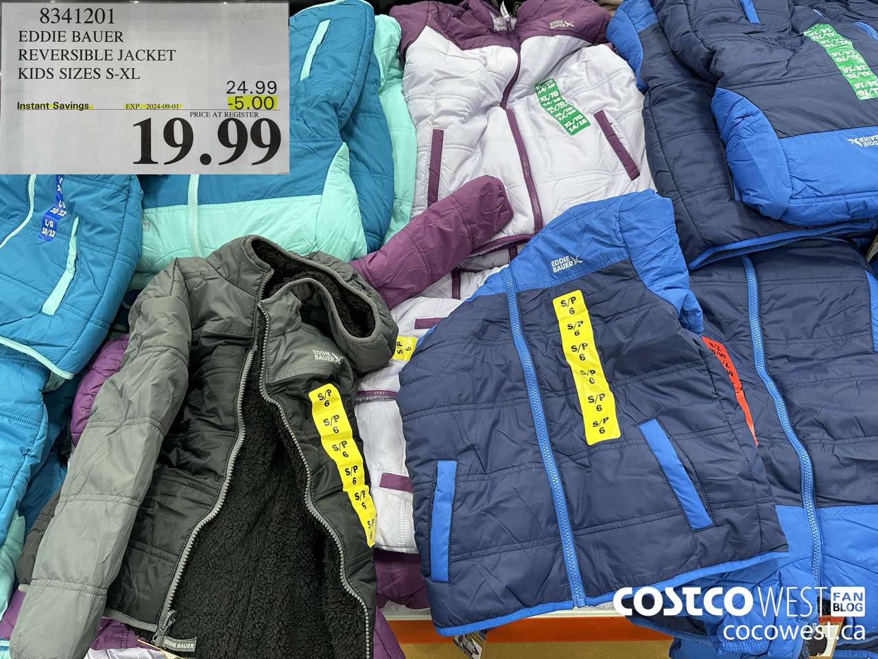 8341201 EDDIE BAUER REVERSIBLE JACKET KIDS SIZES S-XL ($5.00 INSTANT SAVINGS EXPIRES ON 2024-09-01) $19.99