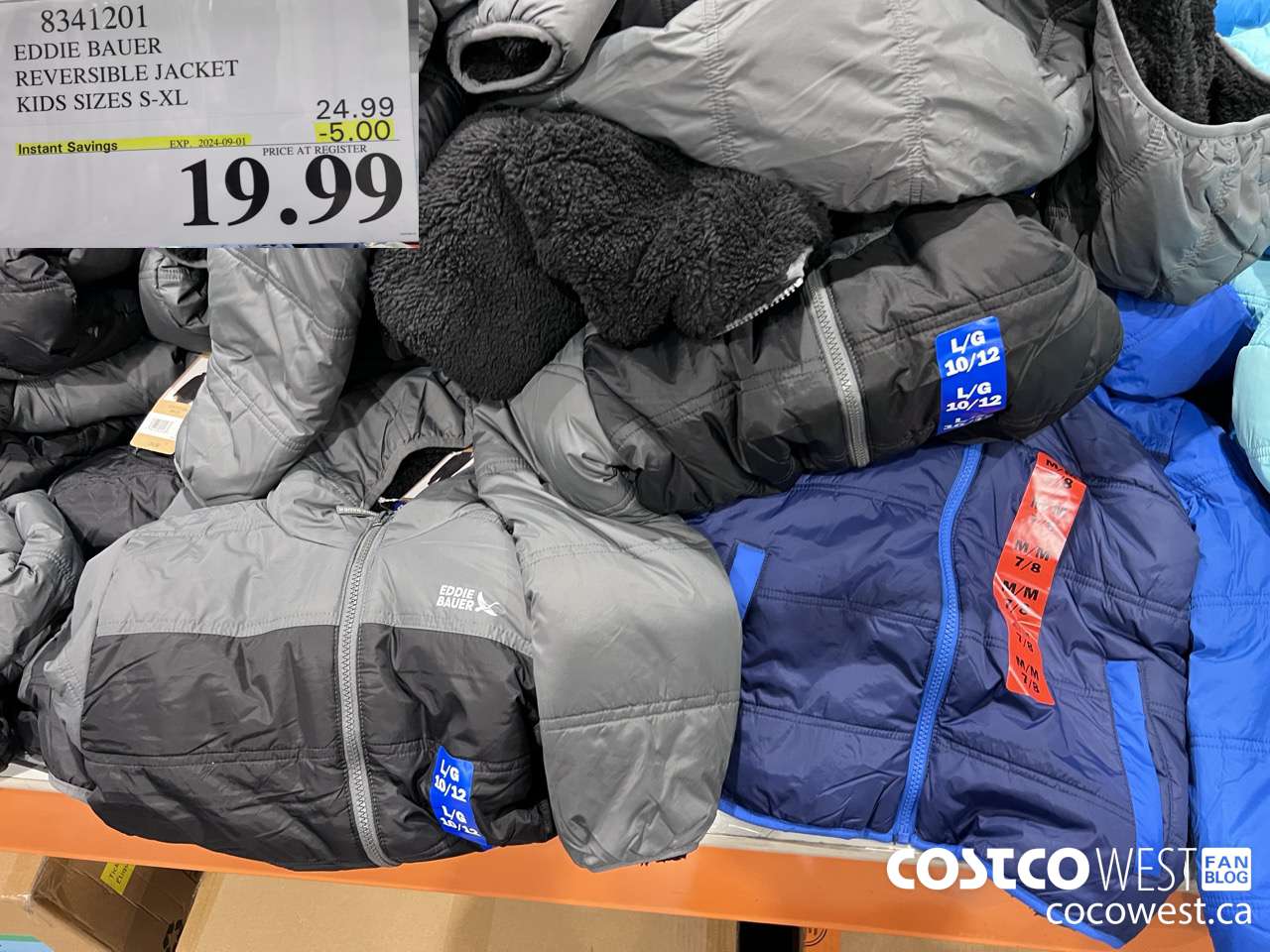 8341201 EDDIE BAUER REVERSIBLE JACKET KIDS SIZES S-XL ($5.00 INSTANT SAVINGS EXPIRES ON 2024-09-01) $19.99