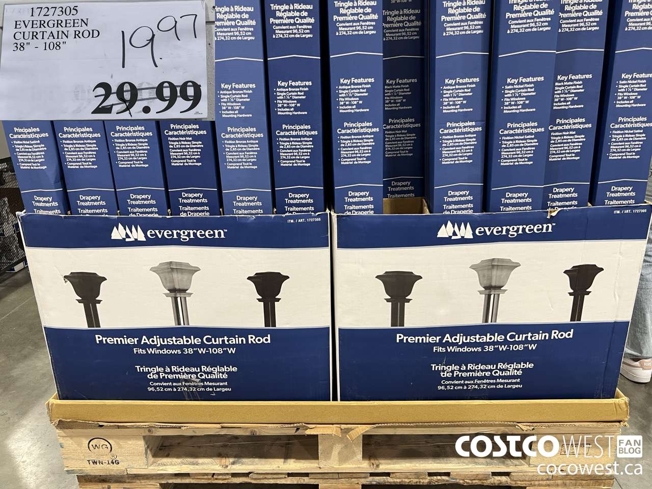 1727305 EVERGREEN CURTAIN ROD 38