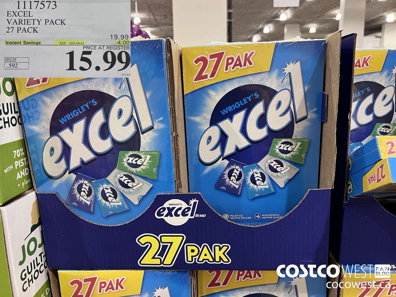 1117573 EXCEL VARIETY PACK 27 PACK ($4.00 INSTANT SAVINGS EXPIRES ON 2024-09-01) $15.99