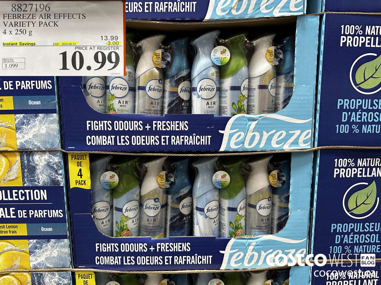 8827196 FEBREZE AIR EFFECTS VARIETY PACK 4 X 250 G ($3.00 INSTANT SAVINGS EXPIRES ON 2024-08-25) $10.99