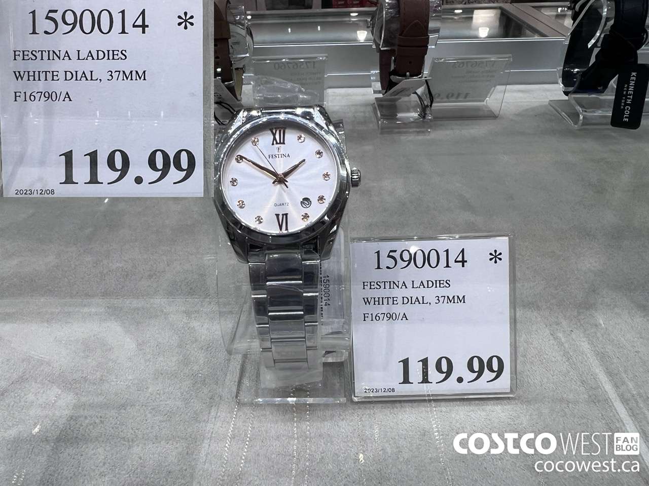 1590014 FESTINA LADIES WHITE DIAL, 37MM F16790/A $119.99