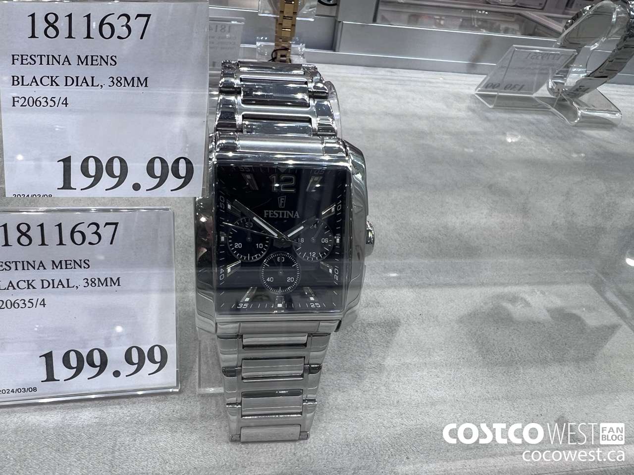 1811637 FESTINA MENS BLACK DIAL, 38MM F20635/4 $199.99
