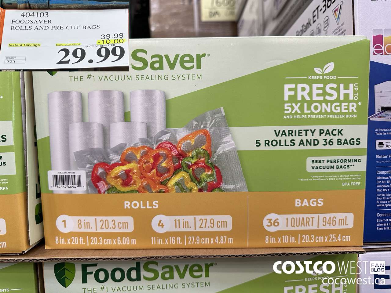 404103 FOODSAVER ROLLS AND PRE-CUT BAGS ($10.00 INSTANT SAVINGS EXPIRES ON 2024-08-04) $29.99