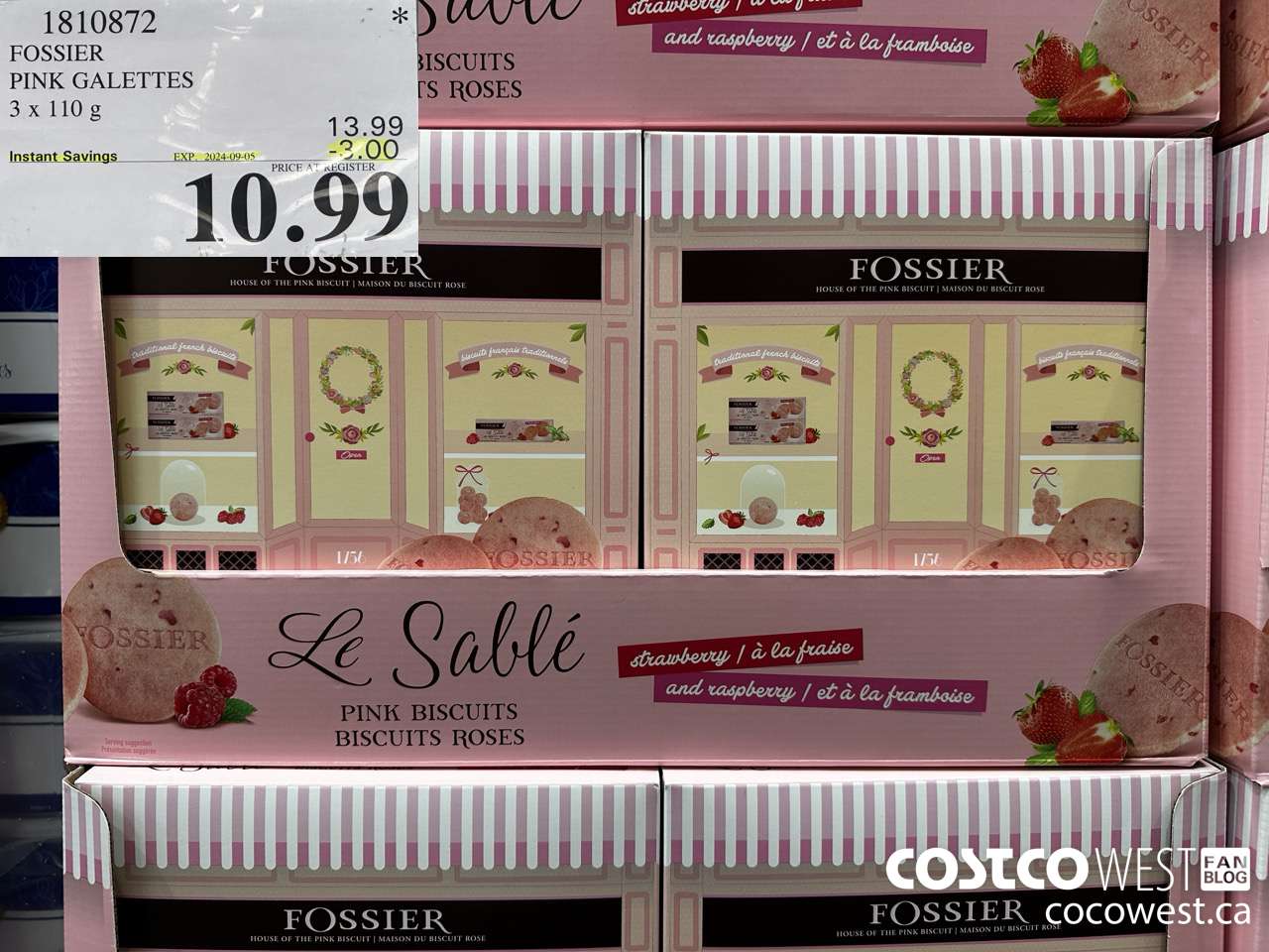 1810872 FOSSIER PINK GALETTES 3 X 110G ($3.00 INSTANT SAVINGS EXPIRES ON 2024-09-05) $10.99