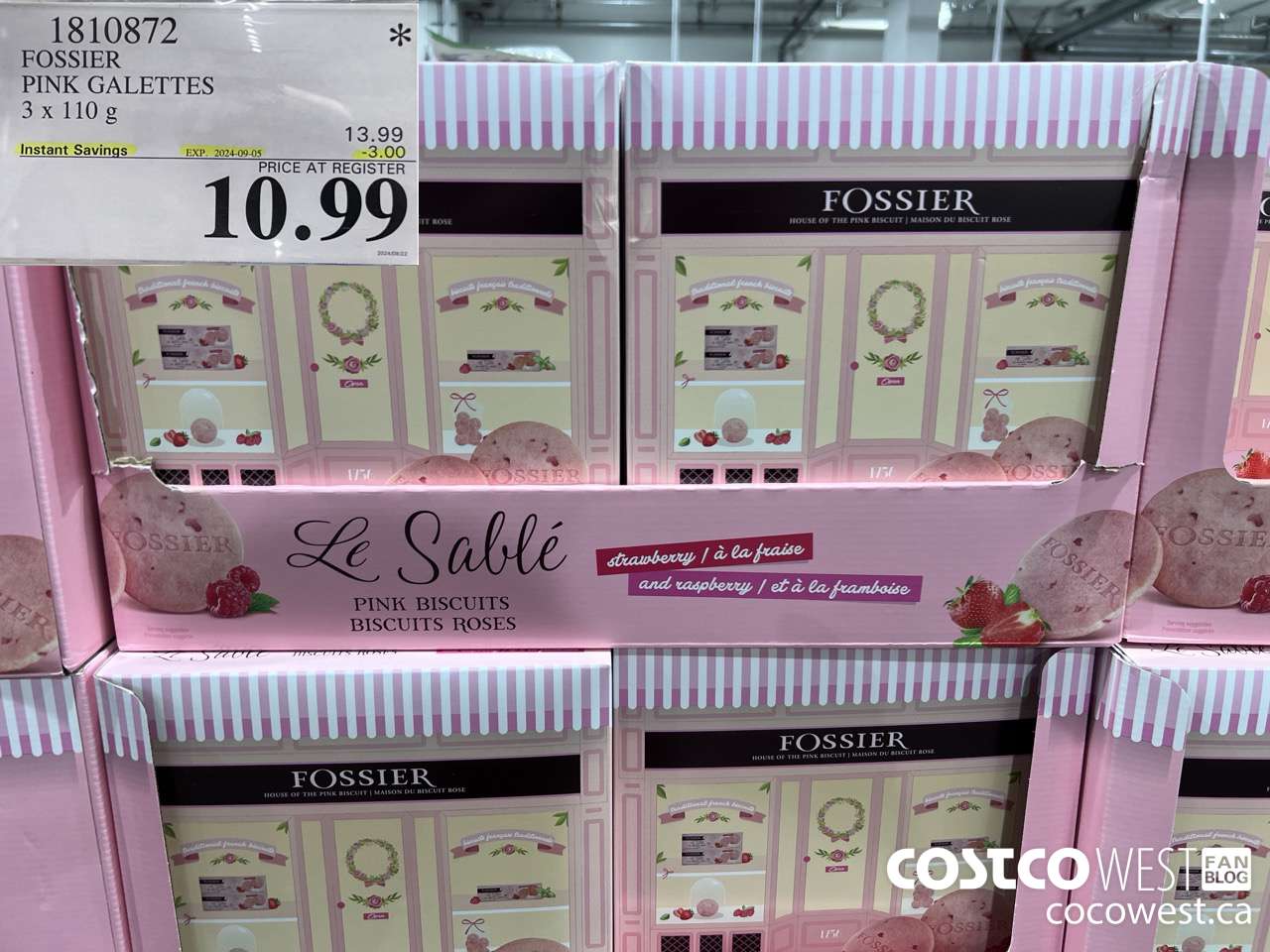 1810872 FOSSIER PINK GALETTES 3 X 110G ($3.00 INSTANT SAVINGS EXPIRES ON 2024-09-05) $10.99