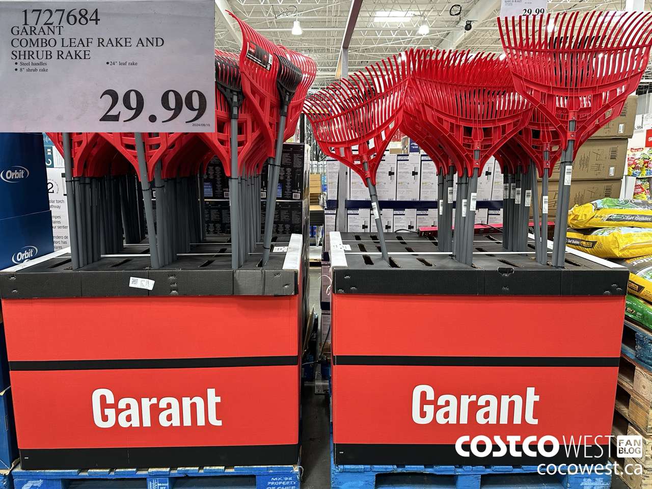 1727684 GARANT COMBO LEAF RAKE AND SHRUB RAKE $29.99