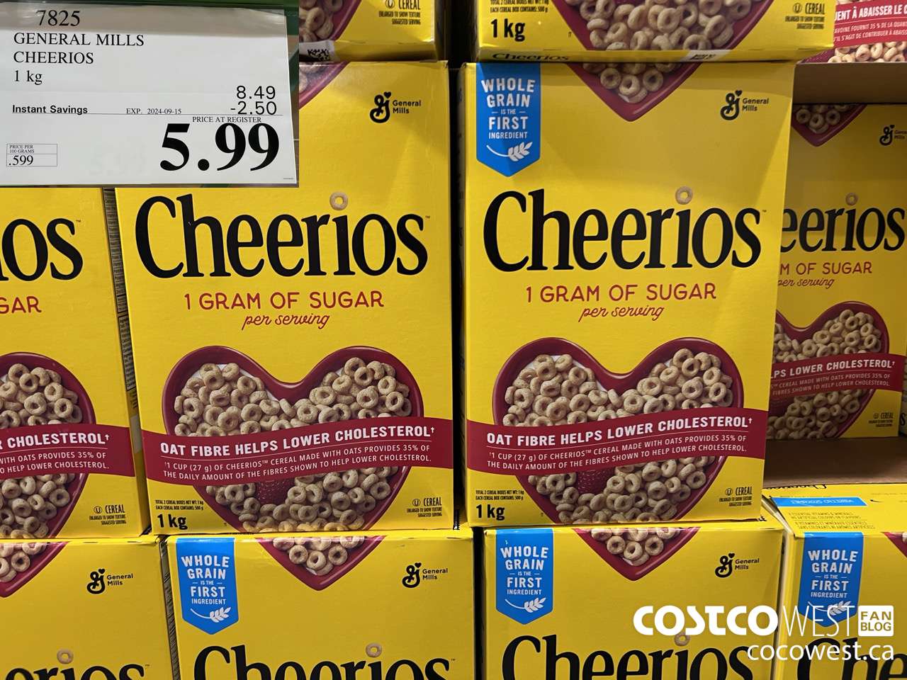 7825 GENERAL MILLS CHEERIOS 1 kg ($2.50 INSTANT SAVINGS EXPIRES ON 2024-09-15) $5.99