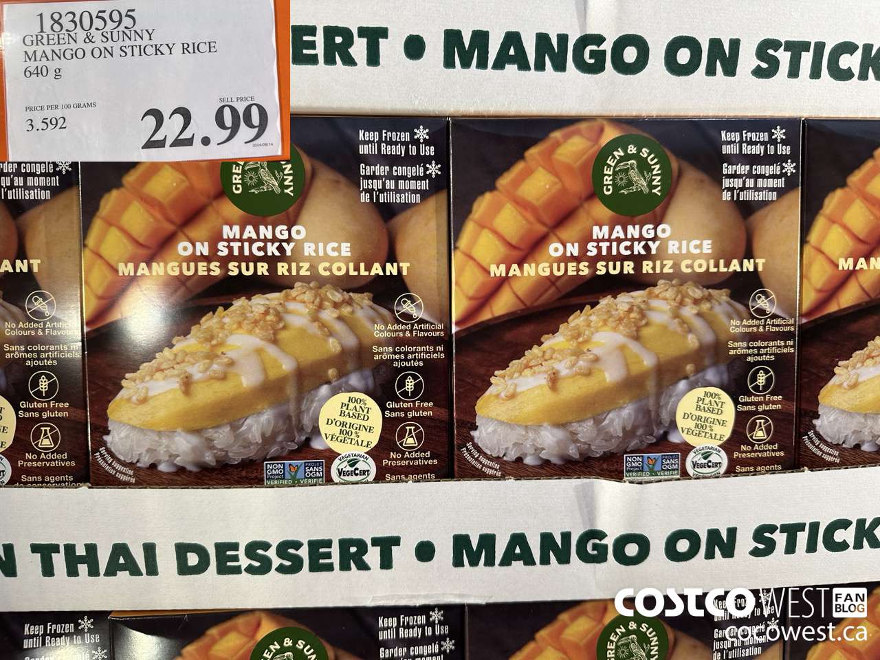 1830595 GREEN & SUNNY MANGO ON STICKY RICE 640G $22.99