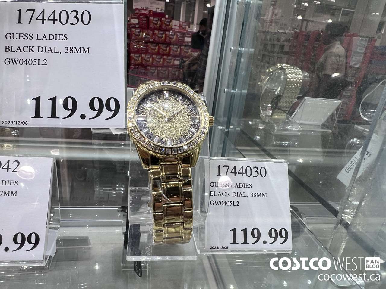 1744030 GUESS LADIES BLACK DIAL, 38MM GW0405L2 $119.99