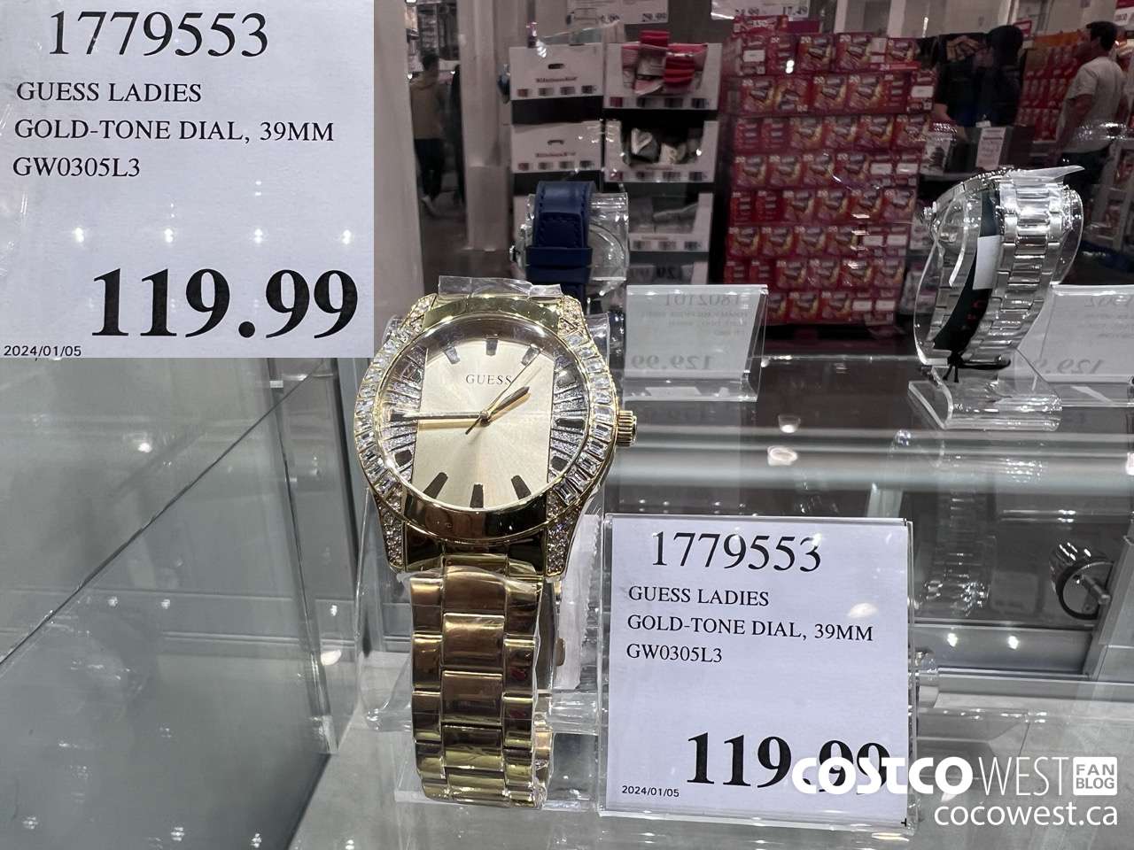 1779553 GUESS LADIES GOLD-TONE DIAL, 39MM GW0305L3 $119.99