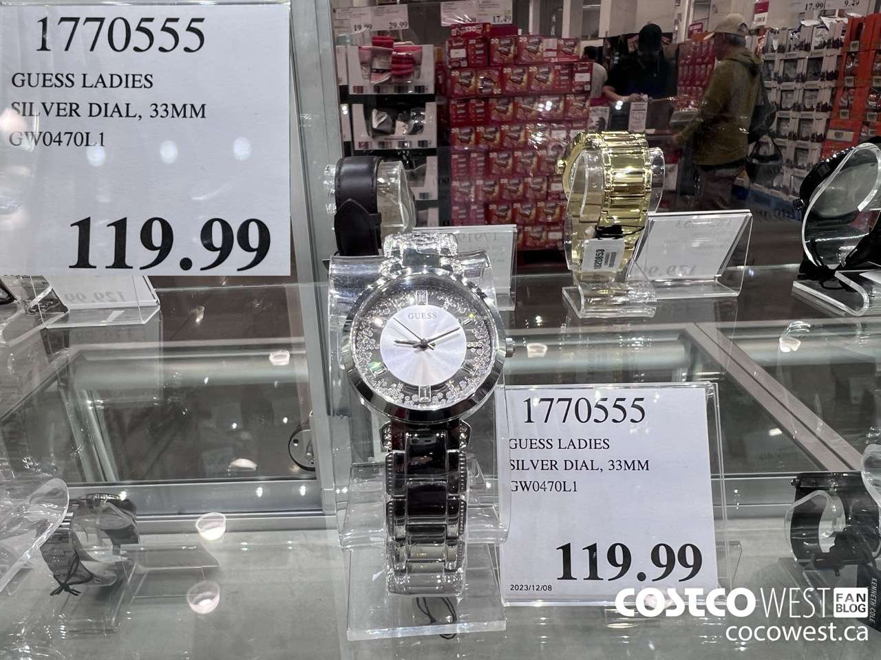 1770555 GUESS LADIES SILVER DIAL, 33MM GW0470L1 $119.99