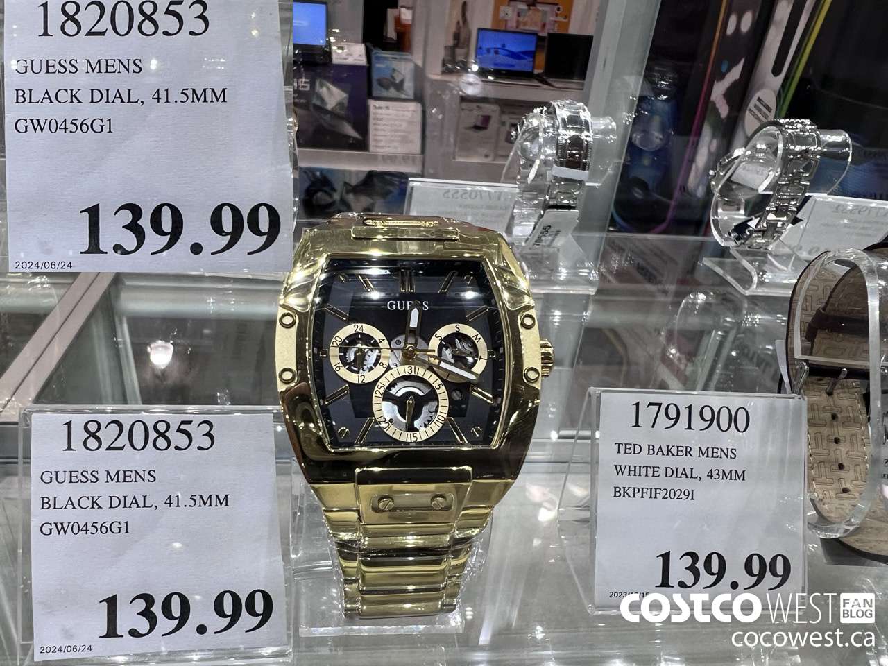 1820853 GUESS MENS BLACK DIAL, 41.5MM GW0456G1 $139.99