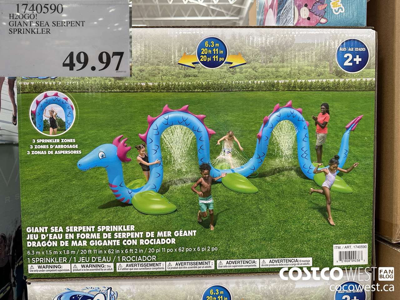 1740590 H2OGO! GIANT SEA SERPENT SPRINKLER $49.97