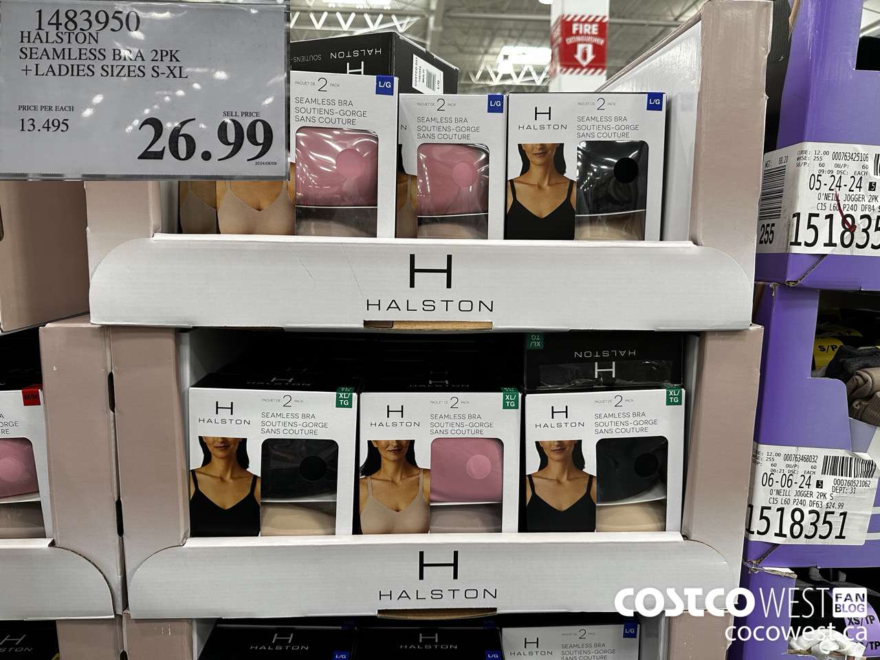 1483950 HALSTON SEAMLESS BRA 2PK LADIES SIZES S-XL $26.99