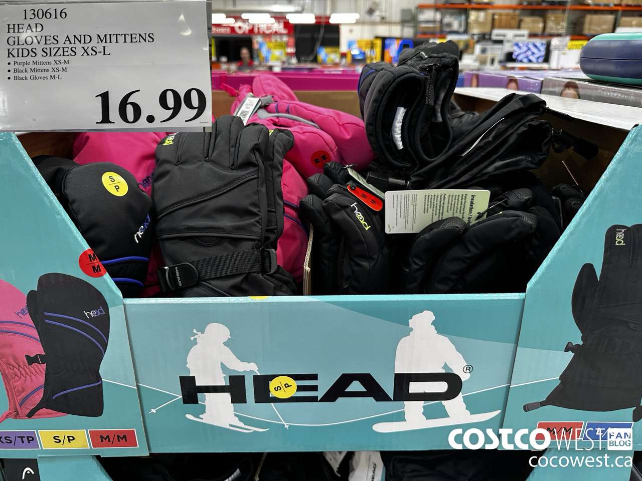 130616 HEAD GLOVES AND MITTENS KIDS SIZES XS-L $16.99