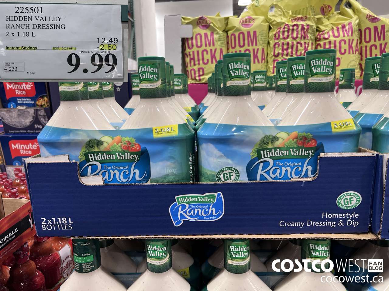 225501 HIDDEN VALLEY RANCH DRESSING 2 x 1.18 L ($2.50 INSTANT SAVINGS EXPIRES ON 2024-08-11) $9.99