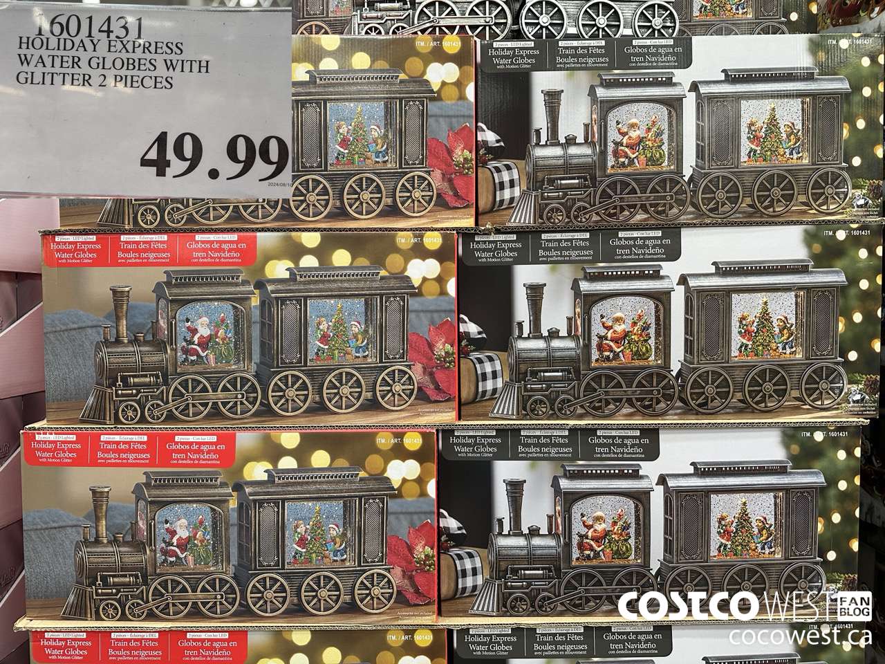 1601431 HOLIDAY EXPRESS WATER GLOBES WITH GLITTER 2 PIECES $49.99