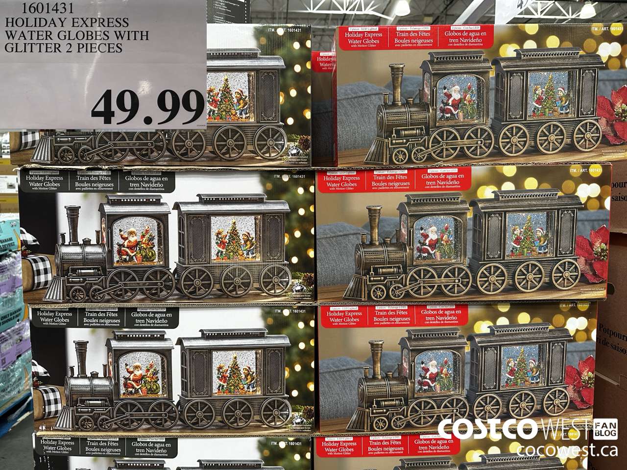 1601431 HOLIDAY EXPRESS WATER GLOBES WITH GLITTER 2 PIECES $49.99