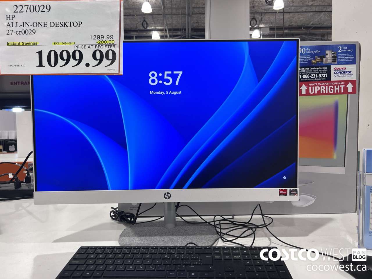 2270029 HP ALL-IN-ONE COMPUTER 27-CR0029 ($200.00 INSTANT SAVINGS EXPIRES ON 2024-08-11) $1099.99