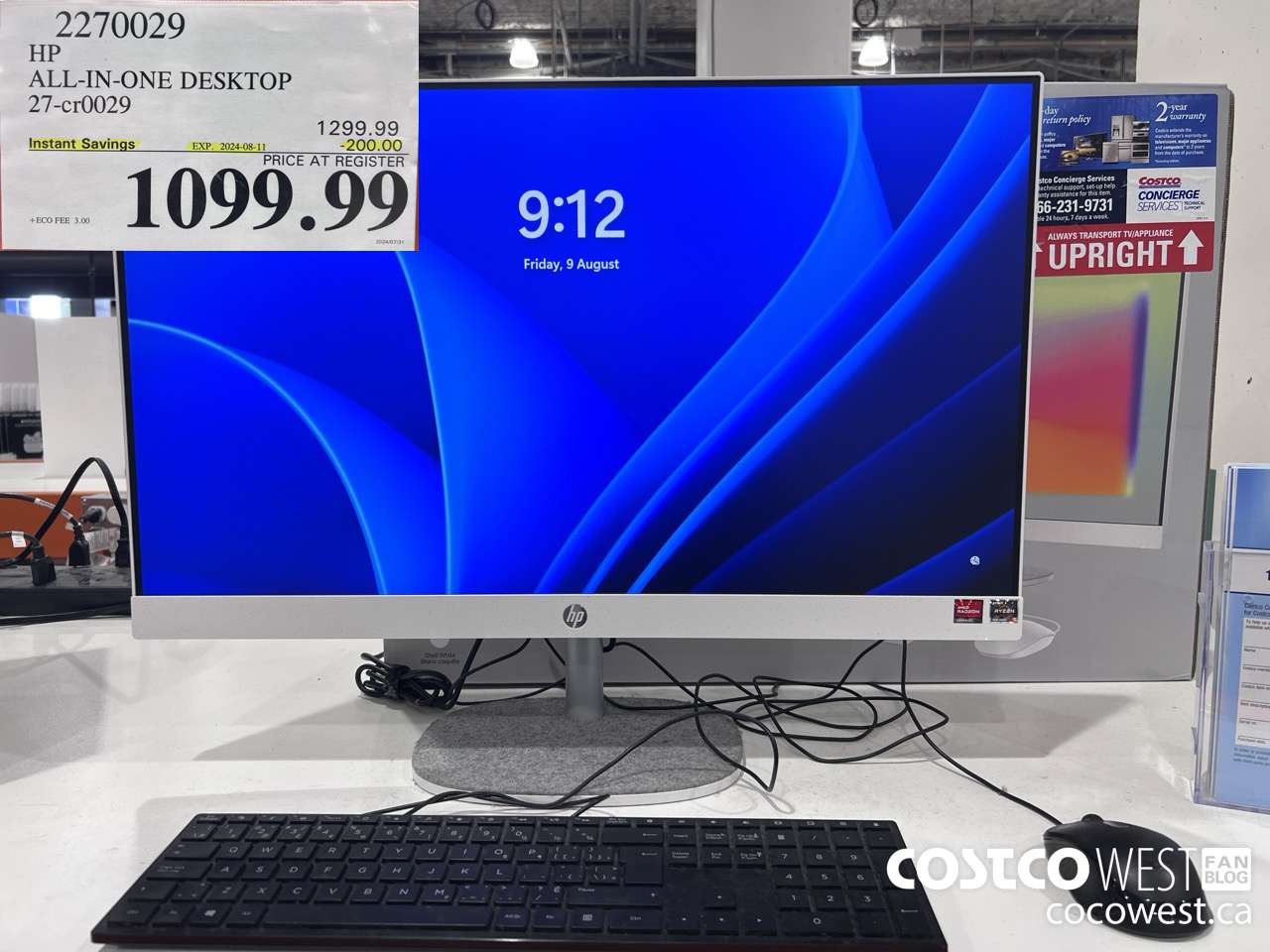 2270029 HP ALL-IN-ONE COMPUTER 27-CR0029 ($200.00 INSTANT SAVINGS EXPIRES ON 2024-08-11) $1099.99