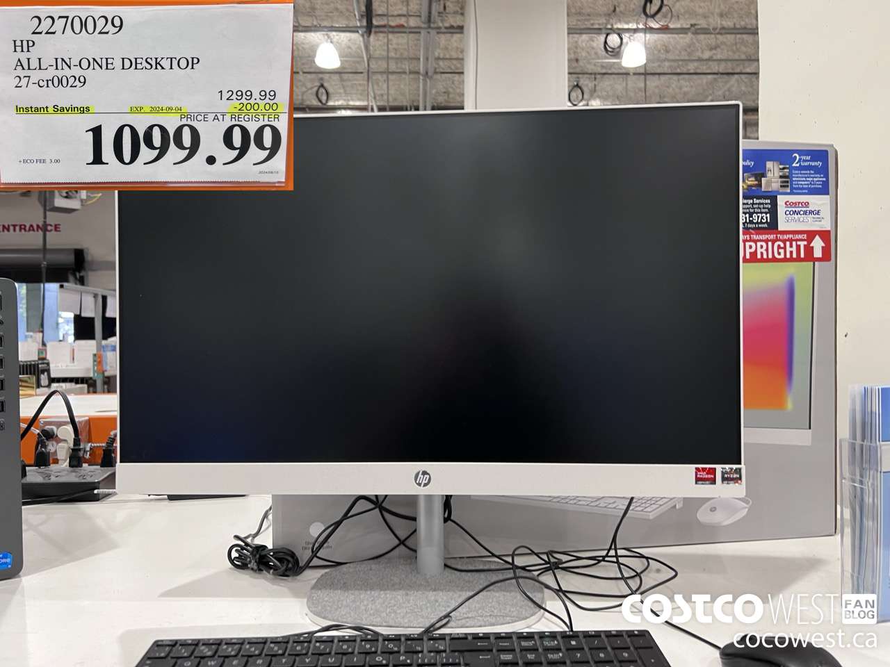 2270029 HP ALL-IN-ONE COMPUTER 27-CR0029 ($200.00 INSTANT SAVINGS EXPIRES ON 2024-09-04) $1099.99