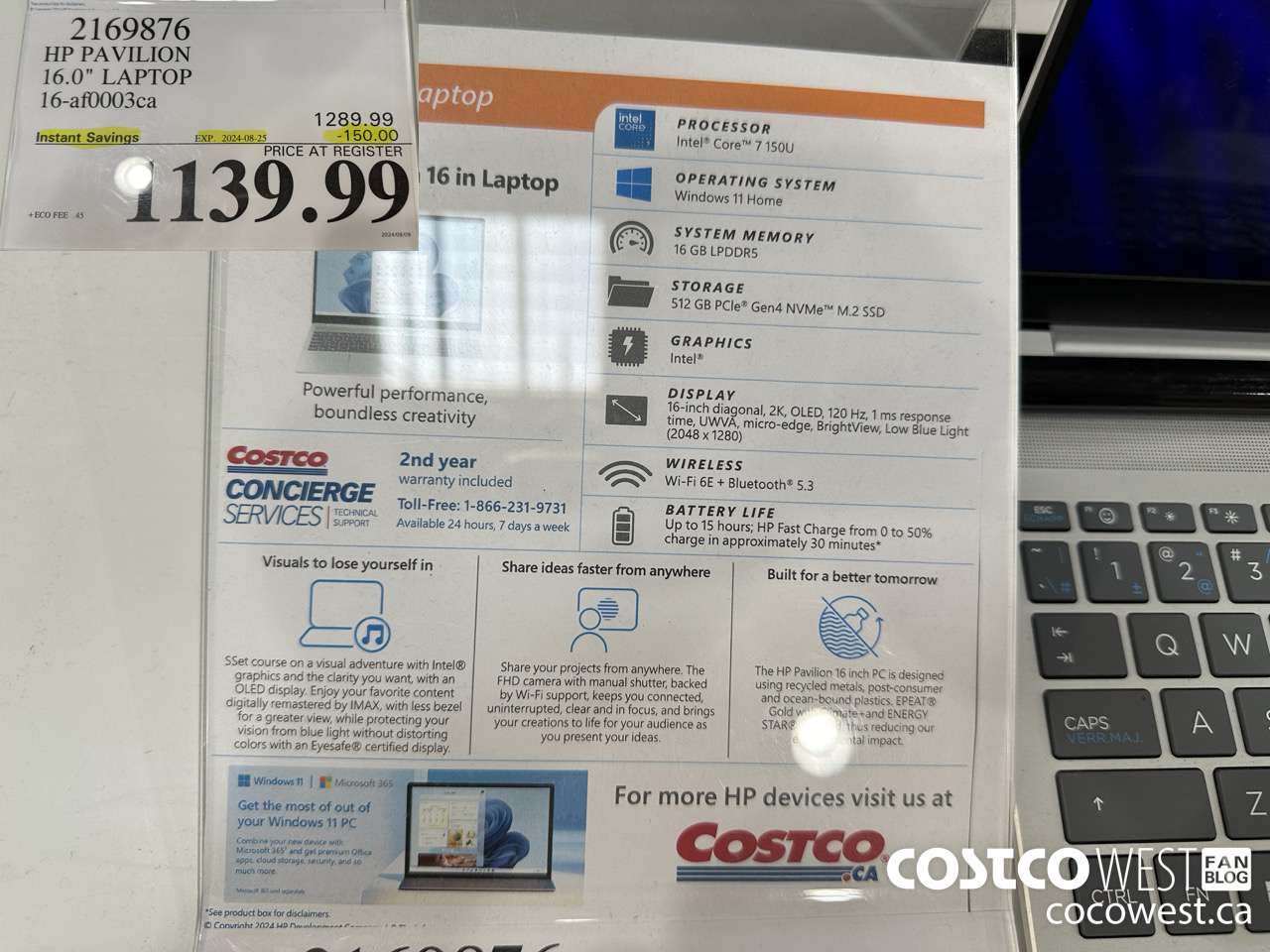 2169876 HP PAVILION 16.0