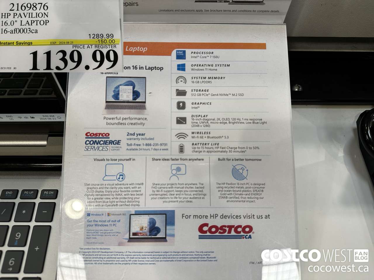 2169876 HP PAVILION 16.0