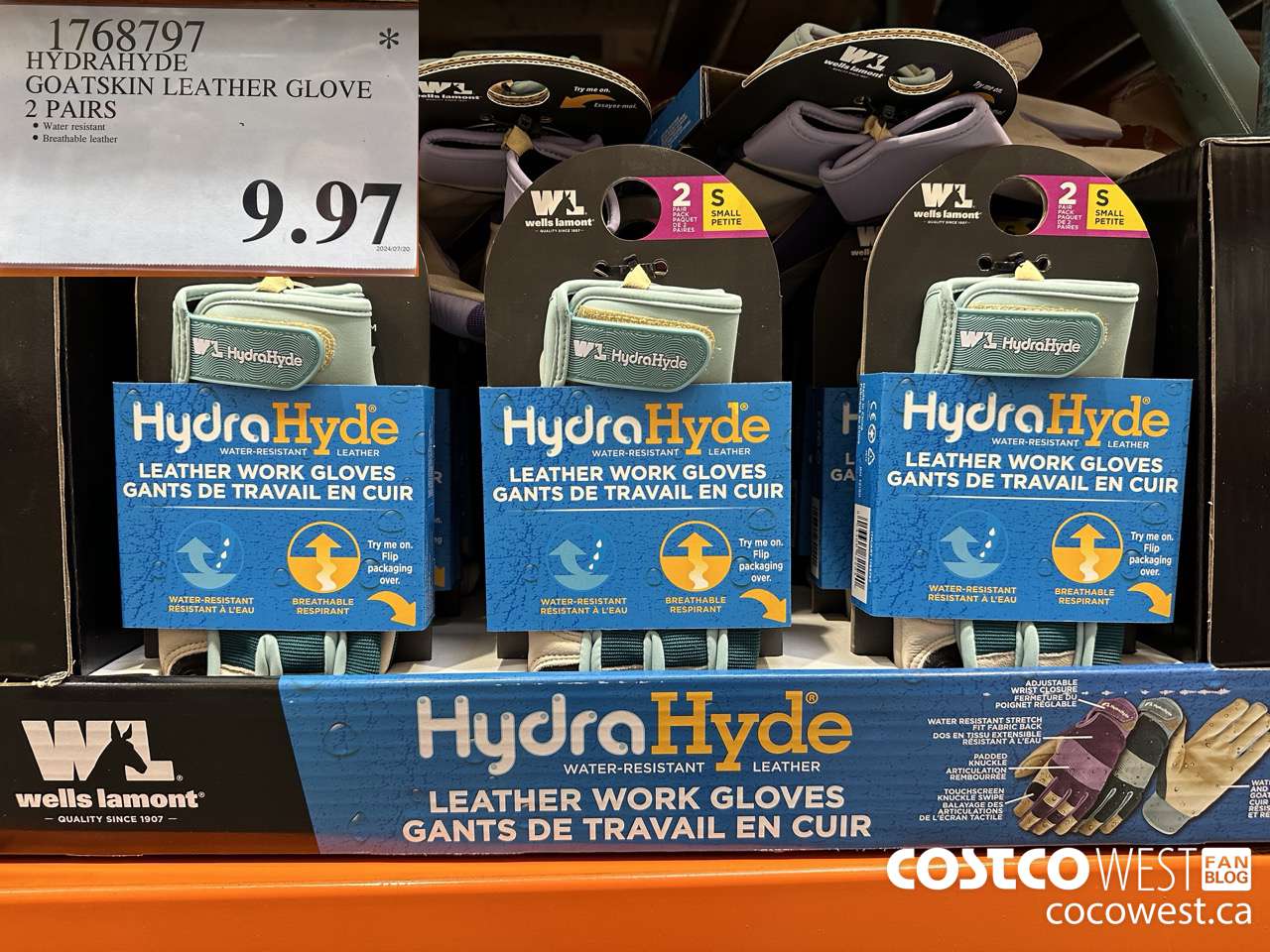 1768797 HYDRAHYDE GOATSKIN LEATHER GLOVE 2 PAIRS $9.97